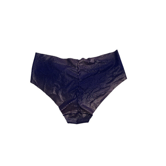 VICTORIA’S SECRET Hiphugger Hipster Metallic Blue Gold‎ Panty Women Large - Picture 2 of 4
